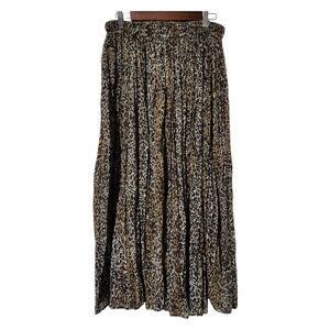 Vintage leopard print broom Full A Line skirt